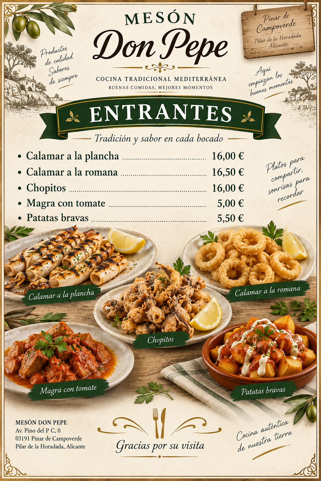 Entrantes · Mesón Don Pepe