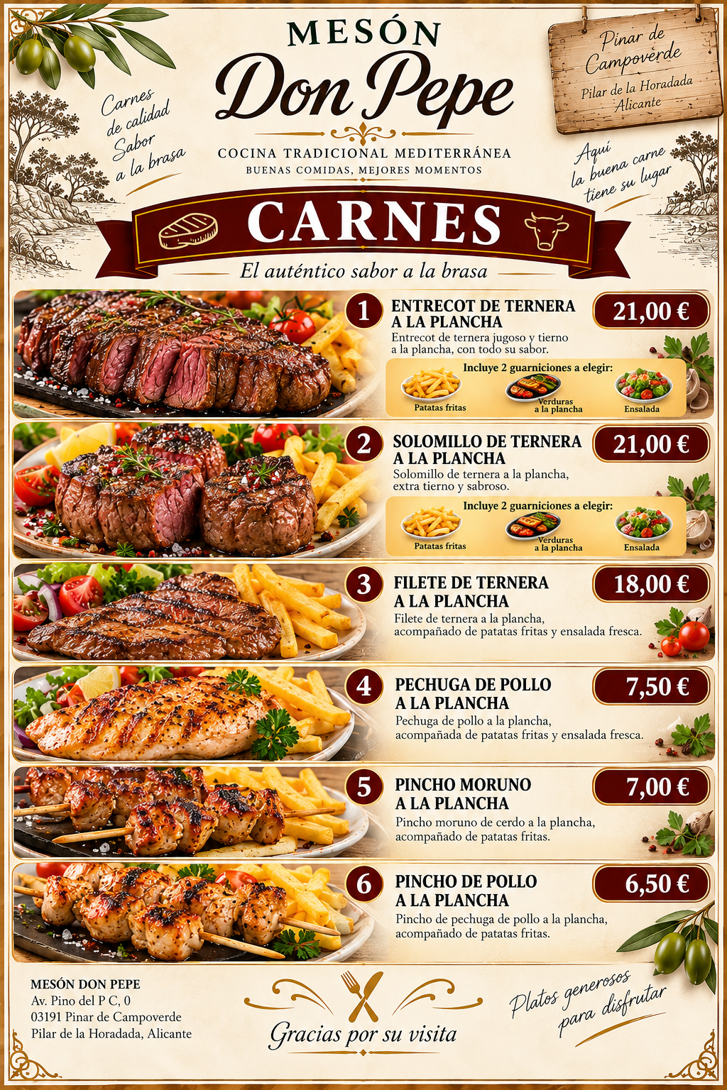 Carnes · Mesón Don Pepe